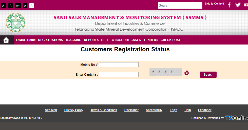 Customer Registration Status 