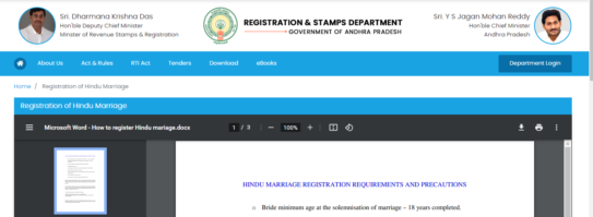 Register a Hindu Marriage - IGRS AP