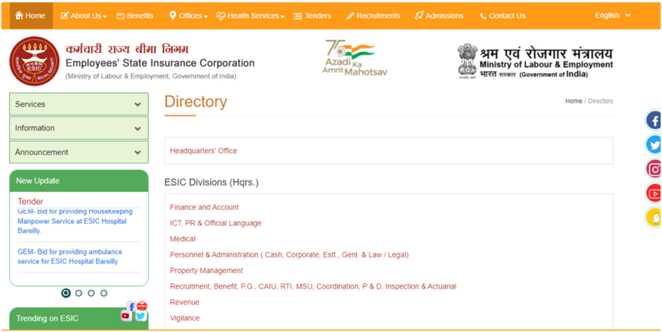 ESIC Directory - ESIC Online Payment
