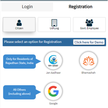Rajasthan SSO ID Registration