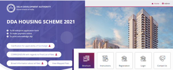 Online Registration for the DDA Housing Scheme 2022