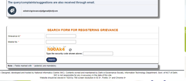 Track the Status of a Grievance Application