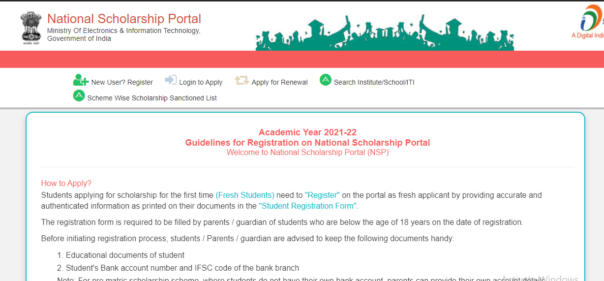 Apply for Central Sector Scheme of Scholarship Online