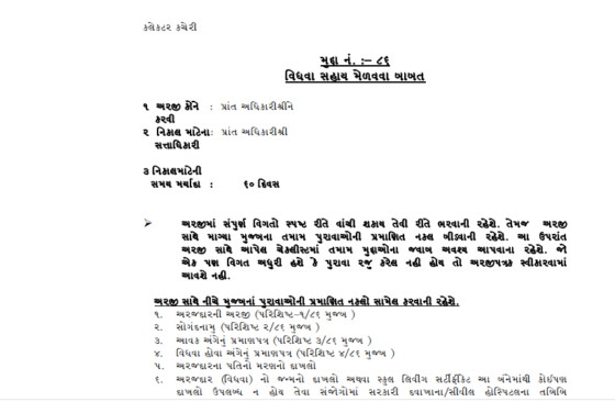 Apply for the Gujarat Vidhva Sahay Yojana