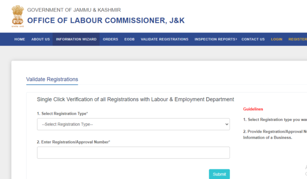 Steps to Validate J&k Labour Registration