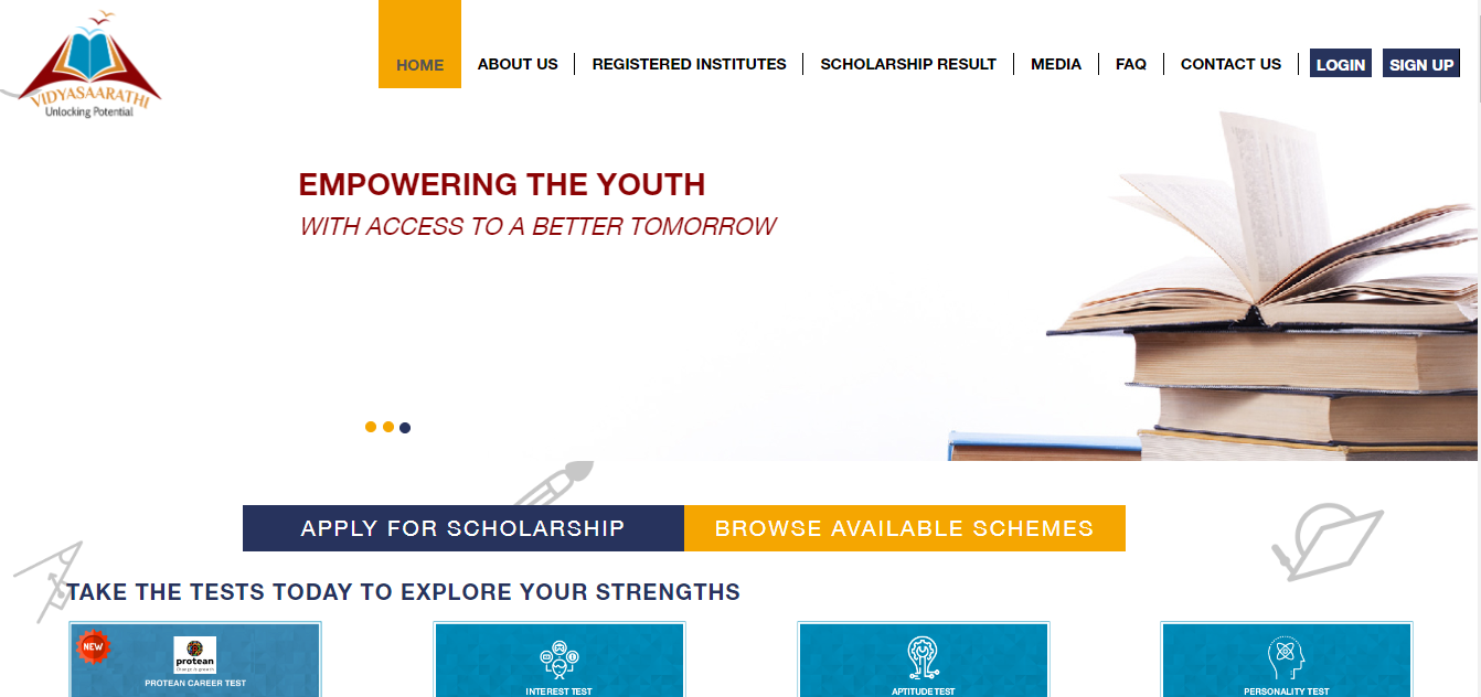 Vidyasaarathi Scholarship 2024 Online Apply Last Date Eligibility