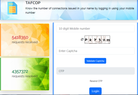 Know Your Mobile Connections (Tafcop)